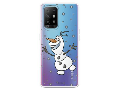 Funda para Oppo A94 5G Oficial de Disney Olaf Transparente - Frozen