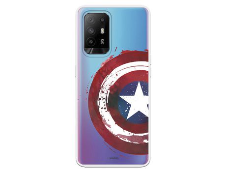 Funda para Oppo A94 5G Oficial de Marvel Capitan America Escudo Transparente