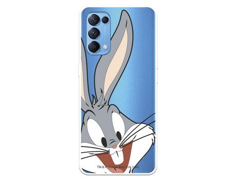 Funda para Oppo Find X3 Lite Oficial de Warner Bros Bugs Bunny Silueta Transparente - Looney Tunes