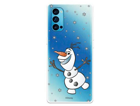 Funda para Oppo Reno 4 Oficial de Disney Olaf Transparente - Frozen