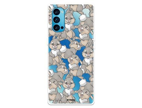 Funda para Oppo Reno 4 Oficial de Disney Tambor Patrones - Bambi