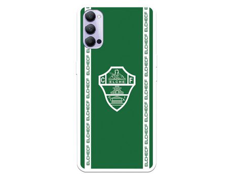 Funda para Oppo Reno4 Pro 5G del Elche CF Escudo Fondo Verde - Licencia Oficial Elche CF