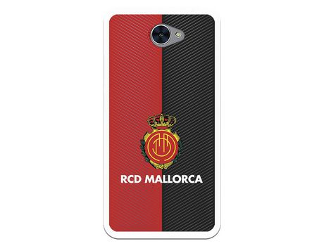 Funda para Huawei Y7 del Mallorca RCD Mallorca Diagonales Transparente - Licencia Oficial RCD Mallorca