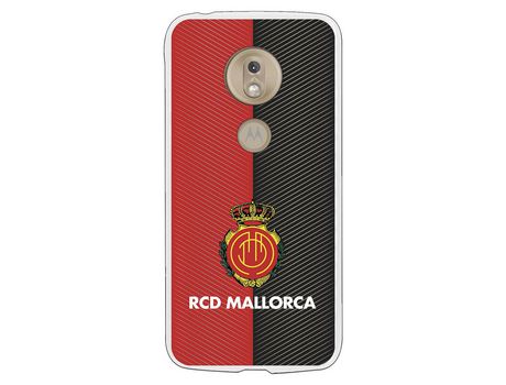 Funda para Motorola Moto G7 Play del Mallorca RCD Mallorca Diagonales Transparente - Licencia Oficial RCD Mallorca