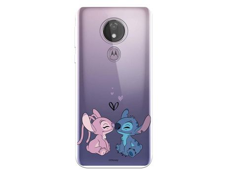 Funda para Motorola Moto G7 Power Oficial de Disney Angel & Stitch Beso - Lilo & Stitch