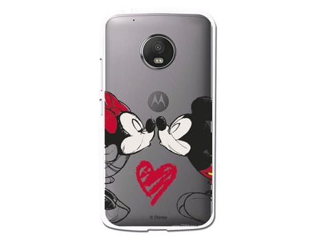 Funda para Motorola Moto G5 Oficial de Disney Mickey y Minnie Beso - Clásicos Disney