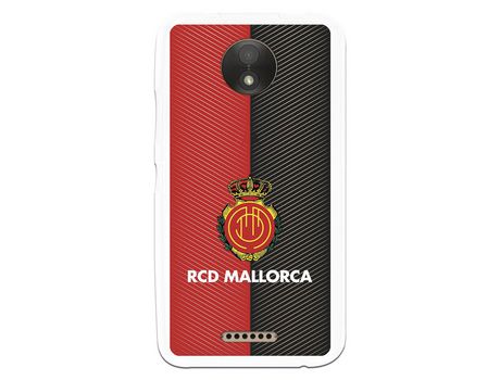 Funda para Motorola Moto C del Mallorca RCD Mallorca Diagonales Transparente - Licencia Oficial RCD Mallorca