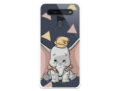 Funda para LG K51S Oficial de Disney Dumbo Silueta Transparente - Dumbo