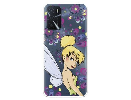 Funda para Oppo A16 Oficial de Disney Campanilla Flores - Peter Pan