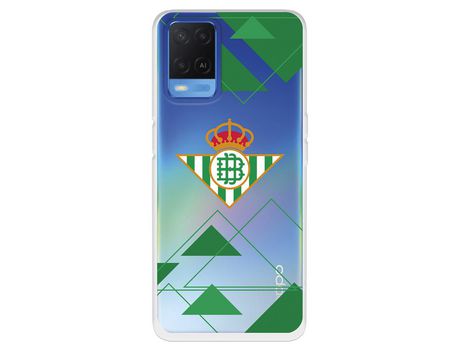 Funda para Oppo A54 4G del Betis Escudo Fondo transparente - Licencia Oficial