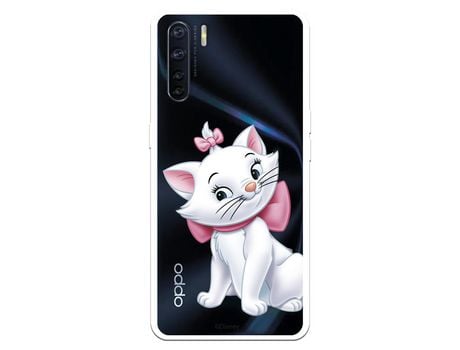 Funda para Oppo A91 Oficial de Disney Marie Silueta - Los Aristogatos