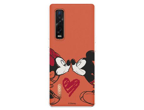 Funda para Oppo Find X2 Pro Oficial de Disney Mickey y Minnie Beso - Clásicos Disney