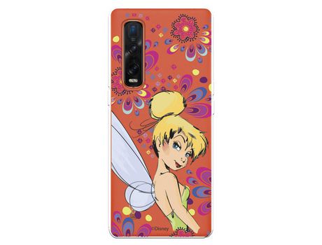 Funda para Oppo Find X2 Pro Oficial de Disney Campanilla Flores - Peter Pan