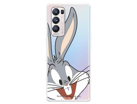 Funda para Oppo Find X3 Neo Oficial de Warner Bros Bugs Bunny Silueta Transparente - Looney Tunes