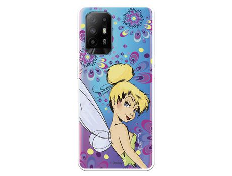 Funda para Oppo A74 4G Oficial de Disney Campanilla Flores - Peter Pan