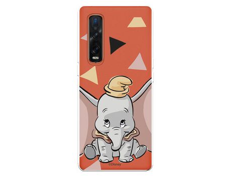 Funda para Oppo Find X2 Pro Oficial de Disney Dumbo Silueta Transparente - Dumbo