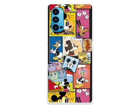 Funda para Oppo Reno 4 Oficial de Disney Mickey Comic - Clásicos Disney