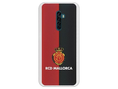 Funda para Oppo Reno2 del Mallorca RCD Mallorca Diagonales Transparente - Licencia Oficial RCD Mallorca