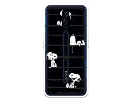 Funda para Oppo Reno 2Z Oficial de Peanuts Snoopy rayas - Snoopy