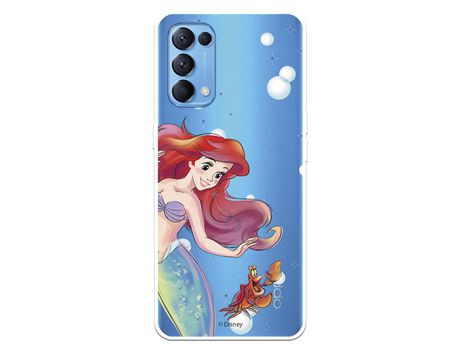 Funda para Oppo Find X3 Lite Oficial de Disney Ariel y Sebastián Burbujas - La Sirenita