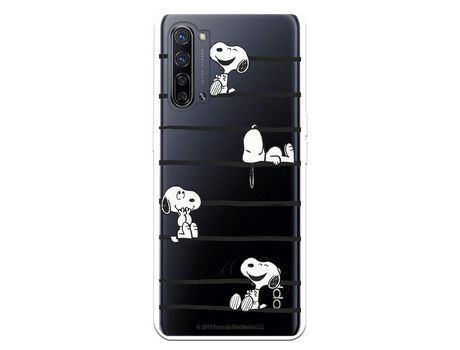 Funda para Oppo Find X2 Neo Oficial de Peanuts Snoopy rayas - Snoopy