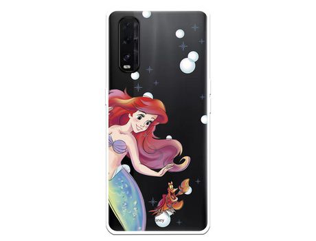 Funda para Oppo Find X2 Oficial de Disney Ariel y Sebastián Burbujas - La Sirenita