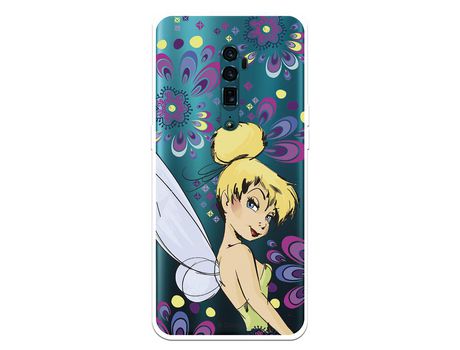 Funda para Oppo Reno 10X Zoom Oficial de Disney Campanilla Flores - Peter Pan