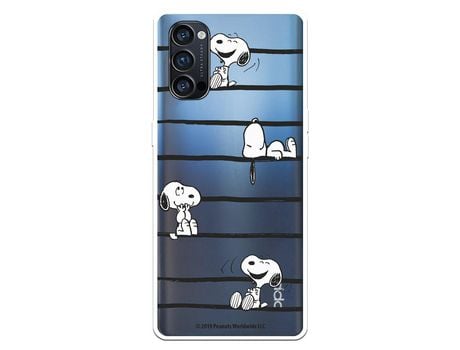 Funda para Oppo Reno 4 Pro Oficial de Peanuts Snoopy rayas - Snoopy