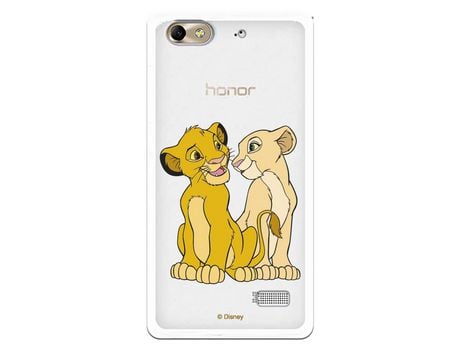 Funda Oficial Disney Simba y Nala transparente para Huawei Honor 4C - El Rey León