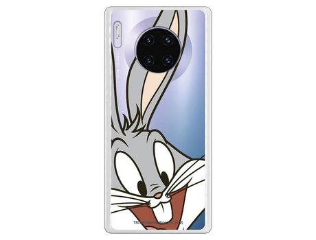 Funda para Huawei Mate 30 Pro Oficial de Warner Bros Bugs Bunny Silueta Transparente - Looney Tunes