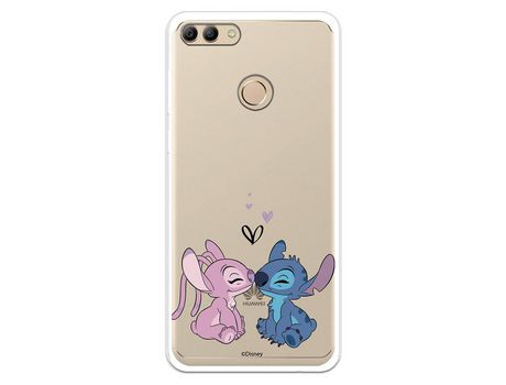 Funda para Huawei Y9 2018 Oficial de Disney Angel & Stitch Beso - Lilo & Stitch