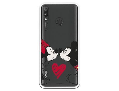 Funda para Huawei Y9 2019 Oficial de Disney Mickey y Minnie Beso - Clásicos Disney