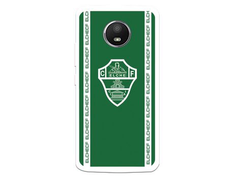 Funda para Motorola Moto E4 del Elche CF Escudo Fondo Verde - Licencia Oficial Elche CF