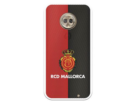 Funda para Motorola Moto G6 Plus del Mallorca RCD Mallorca Diagonales Transparente - Licencia Oficial RCD Mallorca