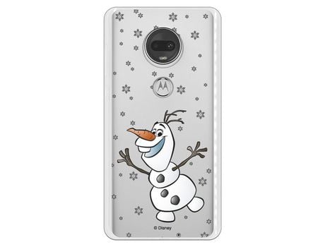 Funda para Motorola Moto G7 Oficial de Disney Olaf Transparente - Frozen