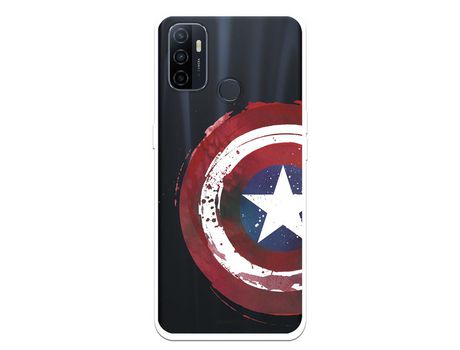 Funda para Oppo A32 Oficial de Marvel Capitan America Escudo Transparente - Marvel