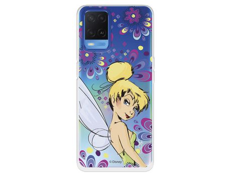 Funda para Oppo A54 4G Oficial de Disney Campanilla Flores - Peter Pan