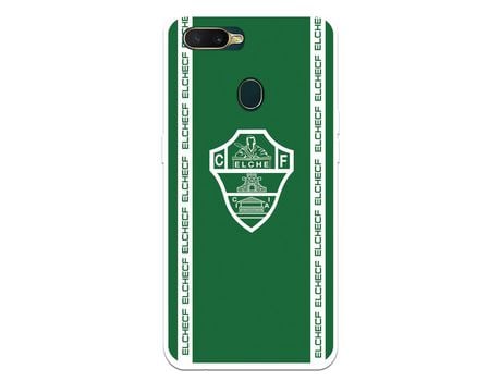 Funda para Oppo A7 del Elche CF Escudo Fondo Verde - Licencia Oficial Elche CF