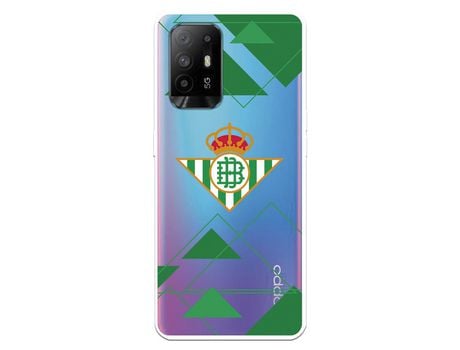 Funda para Oppo A74 4G del Betis Escudo Fondo transparente - Licencia Oficial