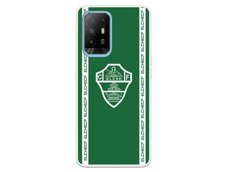 Funda para Oppo A94 5G del Elche CF Escudo Fondo Verde - Licencia Oficial Elche CF