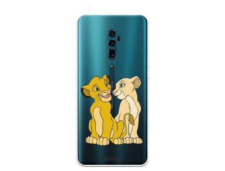 Funda para Oppo Reno 10x Zoom Oficial de Disney Simba y Nala Silueta - El Rey León