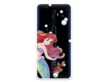 Funda para Oppo Reno 2Z Oficial de Disney Ariel y Sebastián Burbujas - La Sirenita