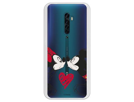 Funda para Oppo Reno2 Oficial de Disney Mickey y Minnie Beso - Clásicos Disney