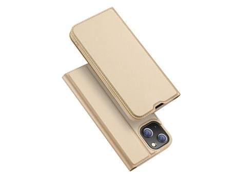 Funda Couro Sintético DUX DUCIS Skin Pro Flip iPhone 14 Dorado