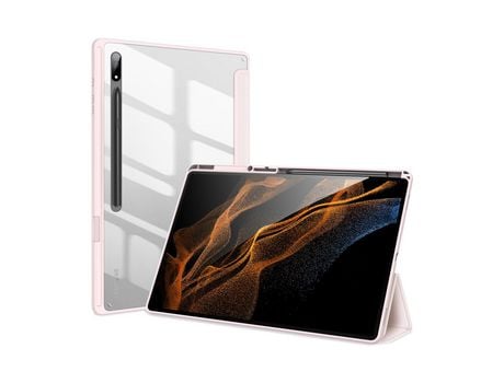 Funda Inteligente Flip Armor DUX DUCIS Toby para Samsung Galaxy Tab S8 Ultra con Soporte para Caneta Rosa