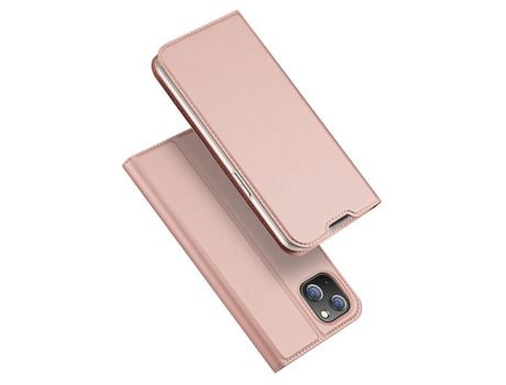 Funda de Couro Sintético DUX DUCIS Skin Pro Flip para iPhone 14 Max Rosa