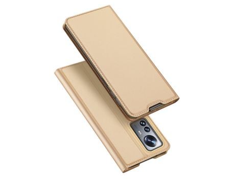 Funda de Couro Sintético DUX DUCIS Skin Pro para Xiaomi 12 Pro Dorado