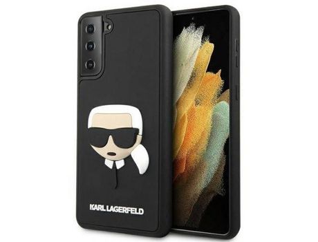 Funda para Samsung Galaxy S21 Plus KARL LAGERFELD Original Faceplate Negro