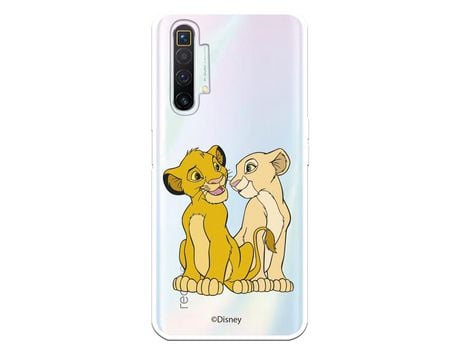 Funda para Realme X2 Oficial de Disney Simba y Nala Silueta - El Rey Leon