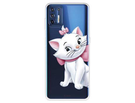 Funda para Motorola Moto G9 Plus Oficial de Disney Marie Silueta - Los Aristogatos